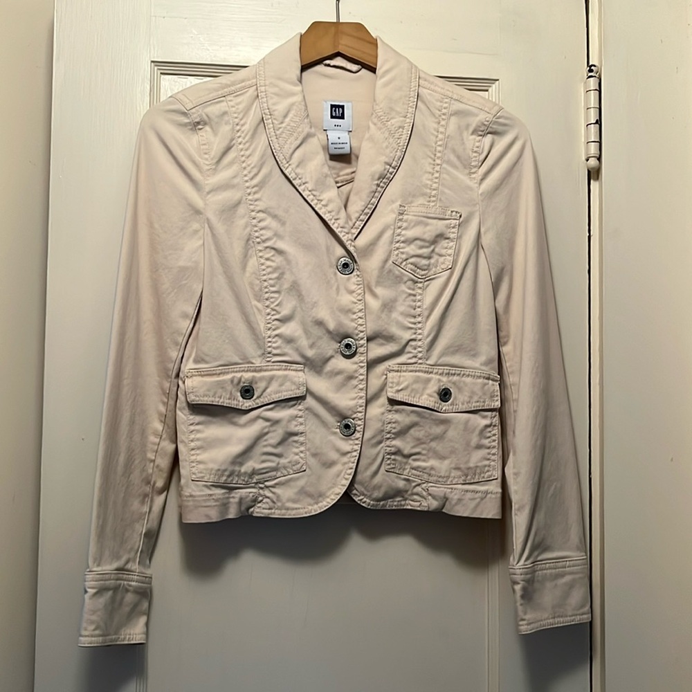 EUC Gap Structured Stretch Tan Jacket/Blazer